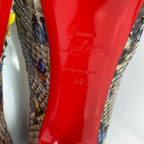 🌷❤️‍🔥SPRING SALE 🔥 FINAL PRICE🌷💥Christian Louboutin Highness 160 Python 40 - Picture 7 of 7